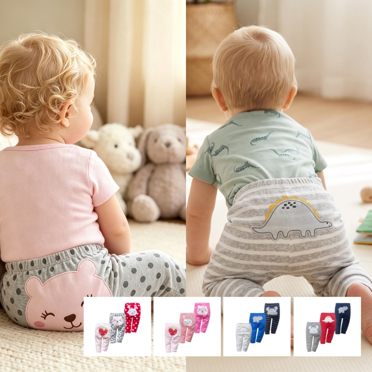 Summer Clothing Baby Boy - 3 шт. унисекс хлопковых штанов-шароваров для