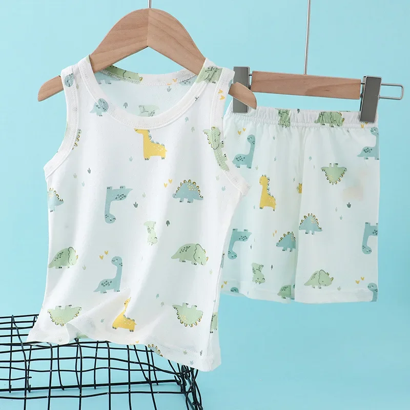 Summer Clothing Baby Boy - Детский комплект из бамбукового хлопка: летний