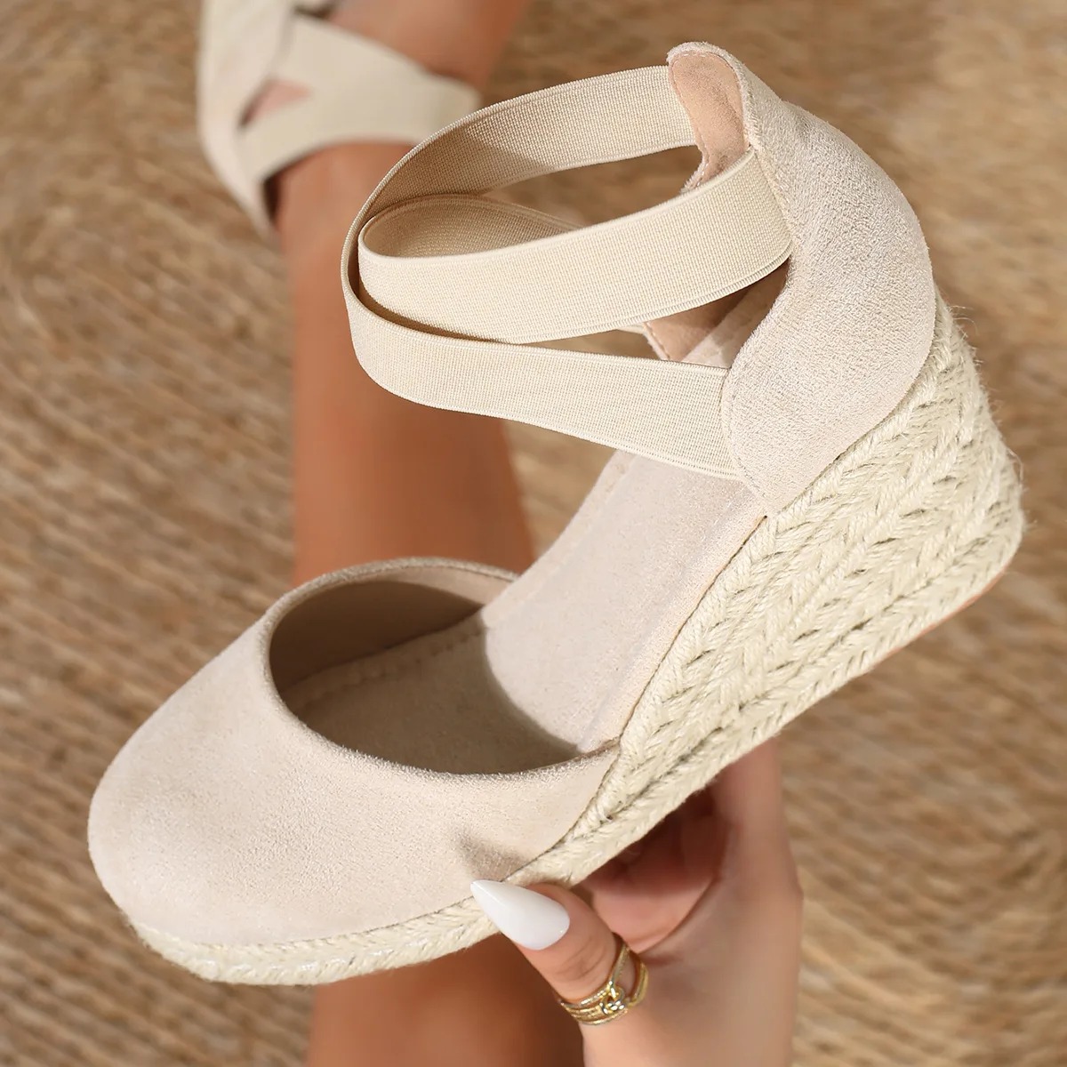Espadrille Sandal Women - Женские эспадрильи на танкетке с закрытым