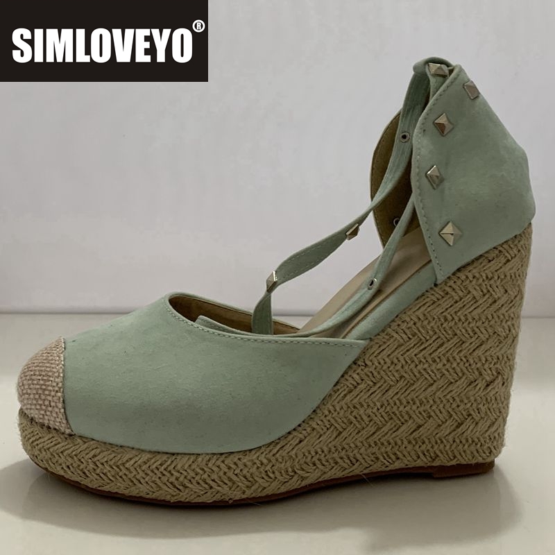 Espadrille Sandal Women - SIMLOVEYO эспадрильи, женские босоножки на танкетке,