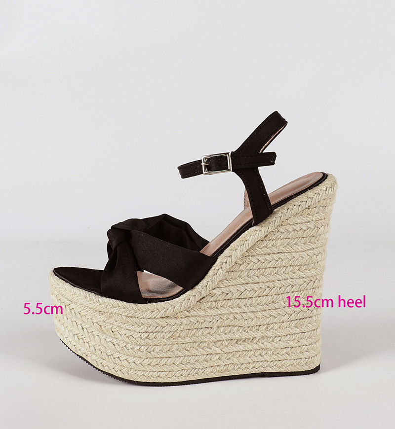 Espadrille Sandal Women - LIHUAMAO Женские босоножки на танкетке с