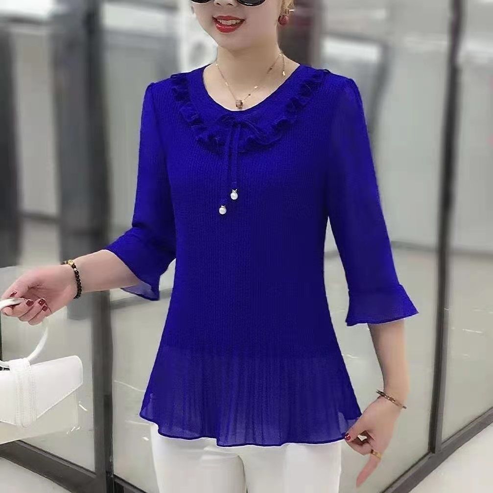 Summer Clothing For 70 Year Old Woman - Осенняя новинка: модная блузка с кружевным