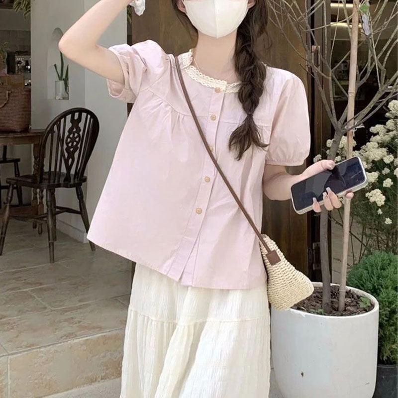 Summer Clothing In French - Модные кружевные рубашки, летняя милая женская
