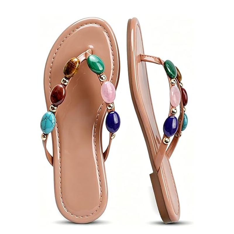 Flip Flop Jeweled - Новые женские летние шлепанцы 2026 с