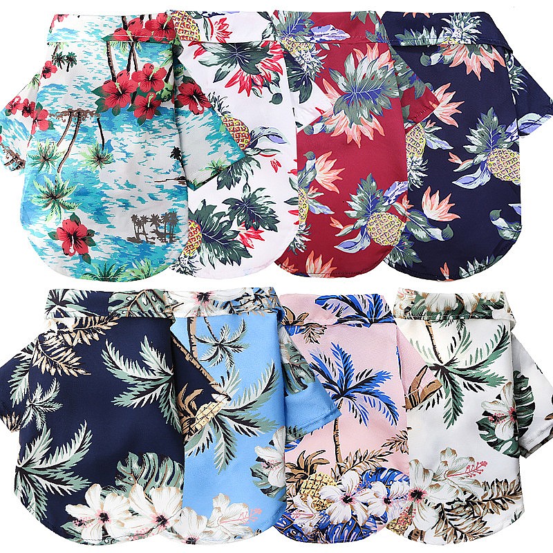 Гавайская пляжная одежда для с – обзор и цена Summer Dog Clothing