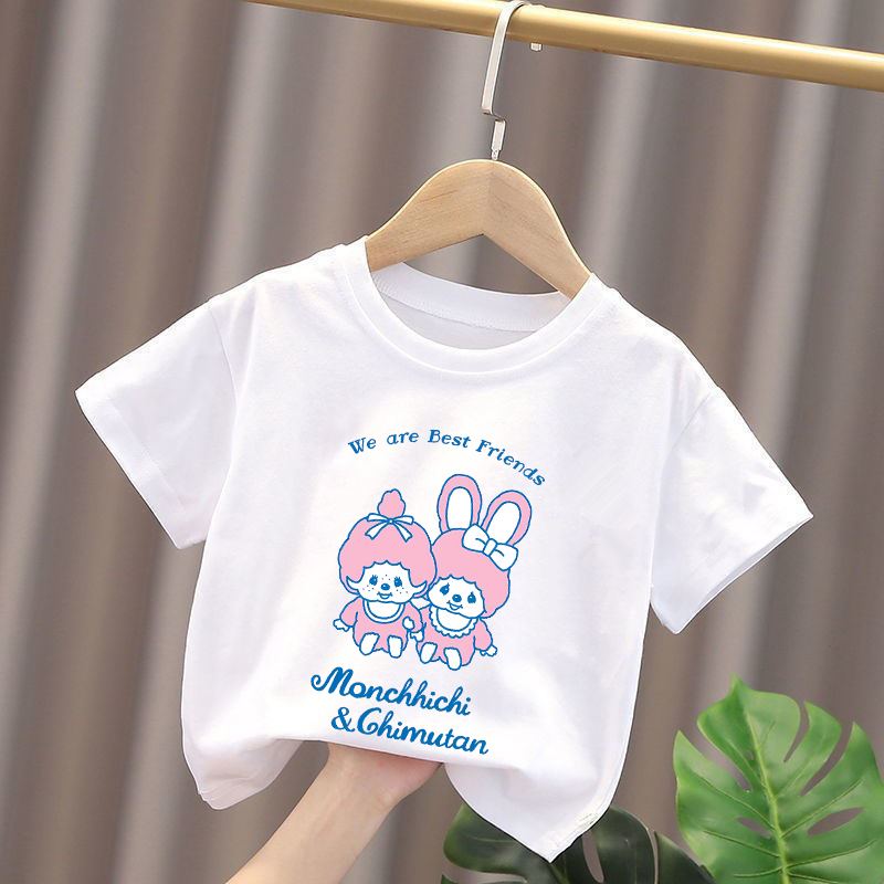 Детские футболки Monchhichi с  – обзор и цена Summer Clothing Kids